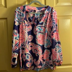EUC Lilly Pulitzer Silk Blouse